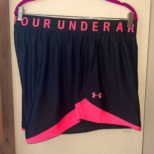 Under Armour shorts, 3x, black and neon pink